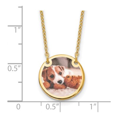 Gold-Plated Sterling Silver Personalized Photo Disc Necklace – view 3