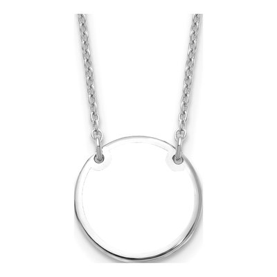 Sterling Silver Personalized Photo Disc Necklace – view 4