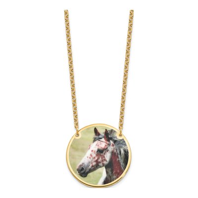 Gold-Plated Sterling Silver Personalized Photo Disc Necklace – view 2
