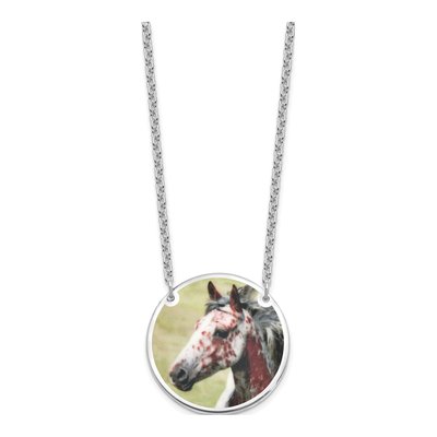 Sterling Silver Personalized Photo Disc Necklace – view 2