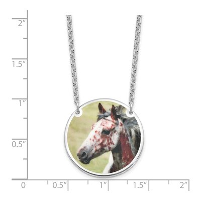 Sterling Silver Personalized Photo Disc Necklace – view 3