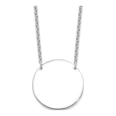 Sterling Silver Personalized Photo Disc Necklace – view 4