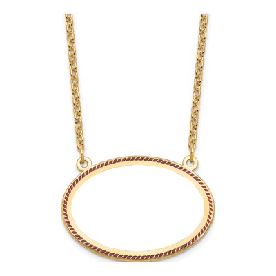 Gold-Plated Sterling Silver Personalized Oval Photo Pendant Necklace – view 4