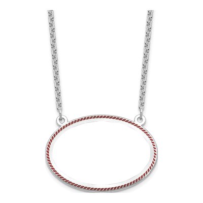 Sterling Silver Personalized Oval Photo Necklace – view 4