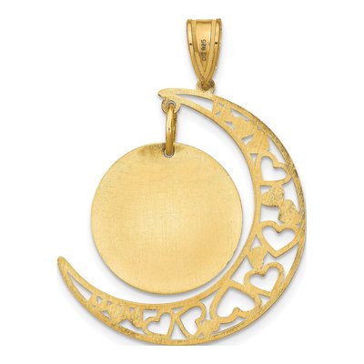 Gold-Plated Sterling Silver Personalized Moon Photo Pendant – view 3