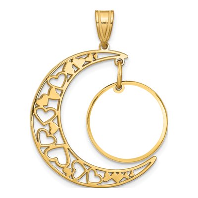Gold-Plated Sterling Silver Personalized Moon Photo Pendant – view 5