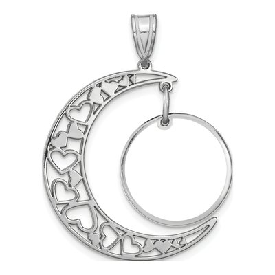 Sterling Silver Personalized Moon Photo Pendant – view 5