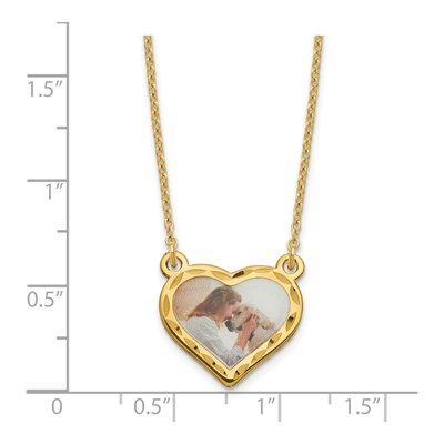 Gold-Plated Sterling Silver Personalized Heart Photo Necklace – view 3