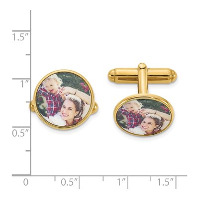 Men's Gold-Plated Photo Cuff Links – view 2