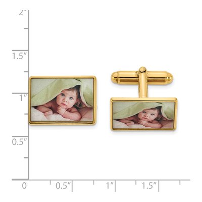 Personalized Photo Cuff Links – view 2