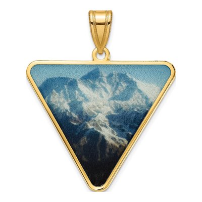 Gold-Plated Sterling Silver Personalized Photo Triangle Pendant