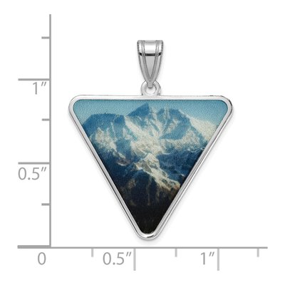 Sterling Silver Personalized Triangle Photo Pendant – view 3