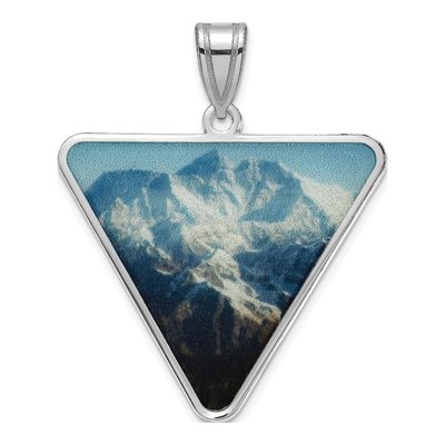 Sterling Silver Personalized Triangle Photo Pendant
