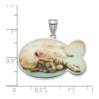 Sterling Silver Fish Photo Pendant – view 3