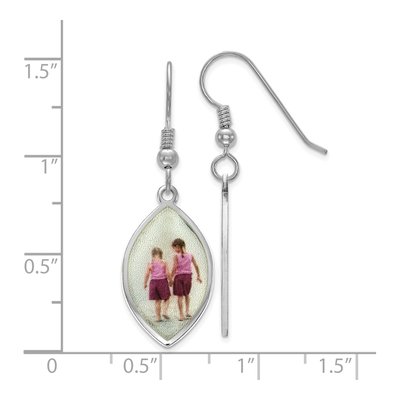 Sterling Silver Personalized Photo Dangle Earrings – view 2
