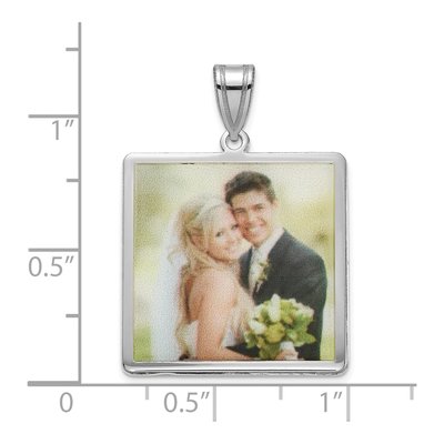 Sterling Silver Square Photo Pendant – view 3