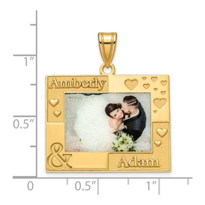 Gold-Plated Sterling Silver Personalized Photo Pendant – view 3