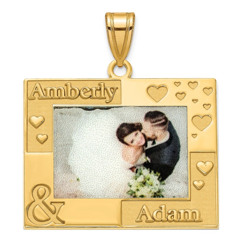 Gold-Plated Sterling Silver Personalized Photo Pendant