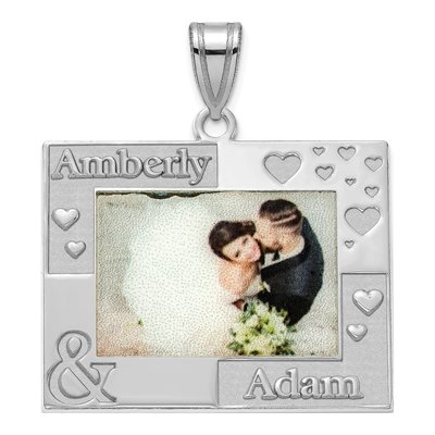Sterling Silver Personalized Photo Pendant
