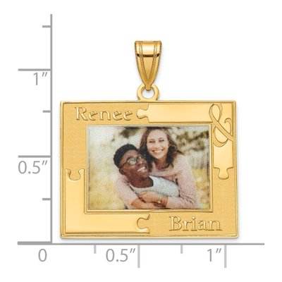 Gold-Plated Sterling Silver Personalized Photo Pendant – view 3