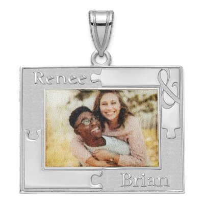 Sterling Silver Personalized Photo Pendant