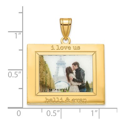 Gold-Plated Sterling Silver Personalized Photo Pendant – view 3