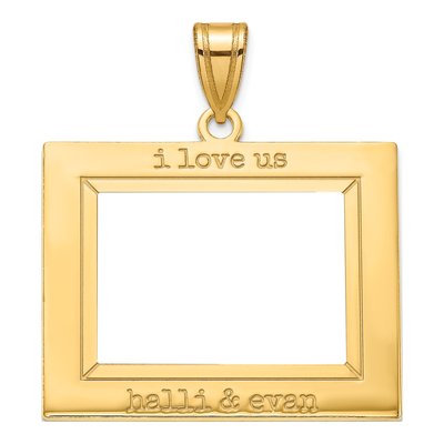 Gold-Plated Sterling Silver Personalized Photo Pendant – view 4
