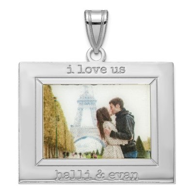 Sterling Silver Personalized Photo Pendant