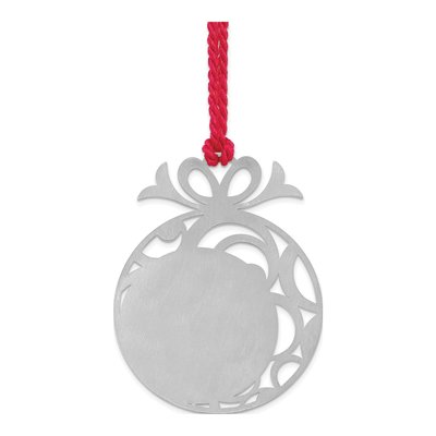 Sterling Silver Circle Photo Ornament, Personalized – view 4