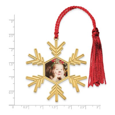 Personalized Snowflake Photo Ornament – view 3