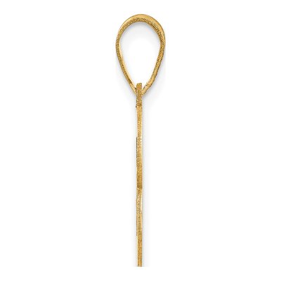 14K Yellow Gold Script Number 3 Pendant – view 3