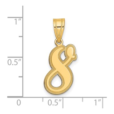 14K Yellow Gold Script Number 8 Pendant – view 4