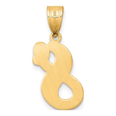 14K Yellow Gold Script Number 8 Pendant – view 5