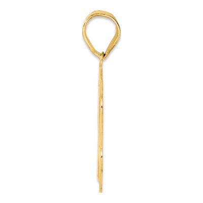 14K Yellow Gold Script Number 14 Pendant – view 3