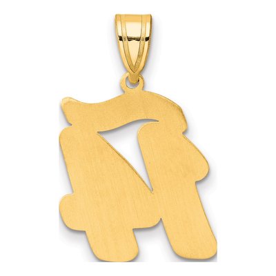 14K Yellow Gold Script Number 14 Pendant – view 4