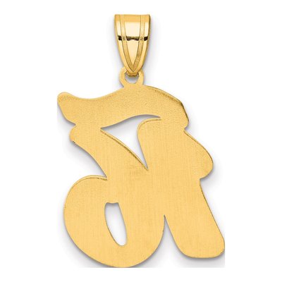 14K Yellow Gold Script Number 16 Pendant – view 4