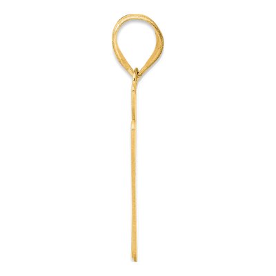 14K Yellow Gold Script Number 17 Pendant – view 3