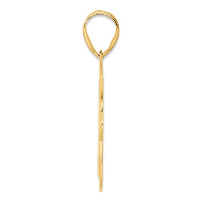 14K Yellow Gold Script Number 18 Pendant – view 3