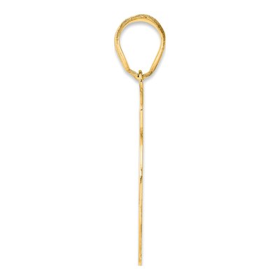 14K Yellow Gold Script Number 19 Pendant – view 3