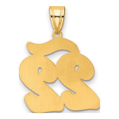 14K Yellow Gold Script Number 22 Pendant – view 4