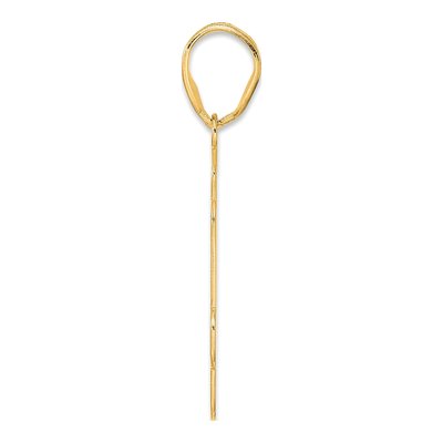 14K Yellow Gold Script Number 24 Pendant – view 3