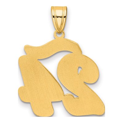 14K Yellow Gold Script Number 24 Pendant – view 4