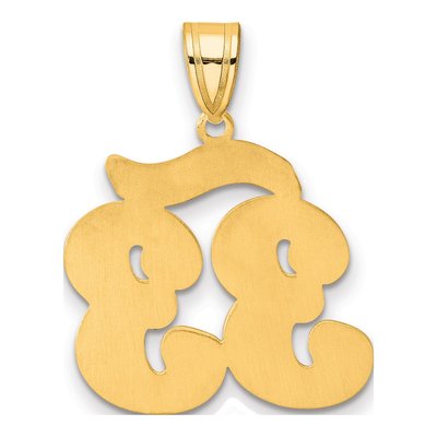 14K Yellow Gold Script Number 33 Pendant – view 4