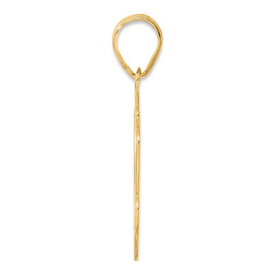 14K Yellow Gold Script Number 34 Pendant – view 3