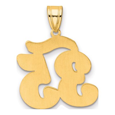 14K Yellow Gold Script Number 35 Pendant – view 4