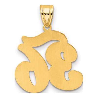 14K Yellow Gold Script Number 36 Pendant – view 4