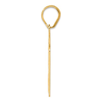 14K Yellow Gold Script Number 37 Pendant – view 3