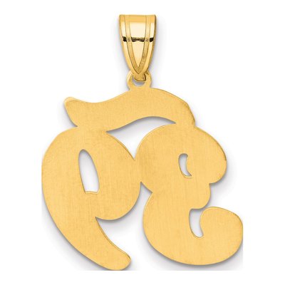 14K Yellow Gold Script Number 39 Pendant – view 4