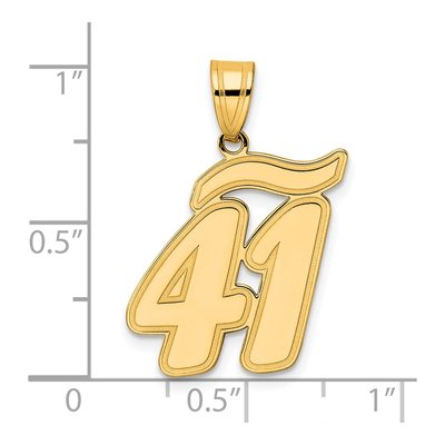 14K Yellow Gold Script Number 41 Pendant – view 5