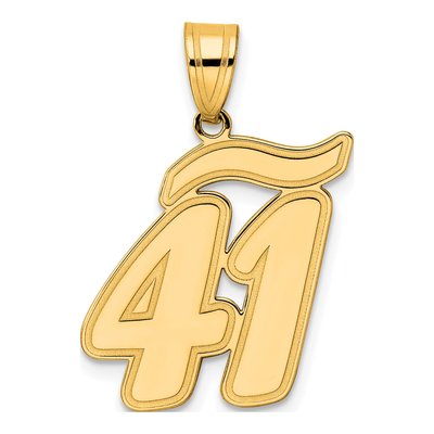 14K Yellow Gold Script Number 41 Pendant